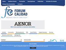 Tablet Screenshot of forumcalidad.com